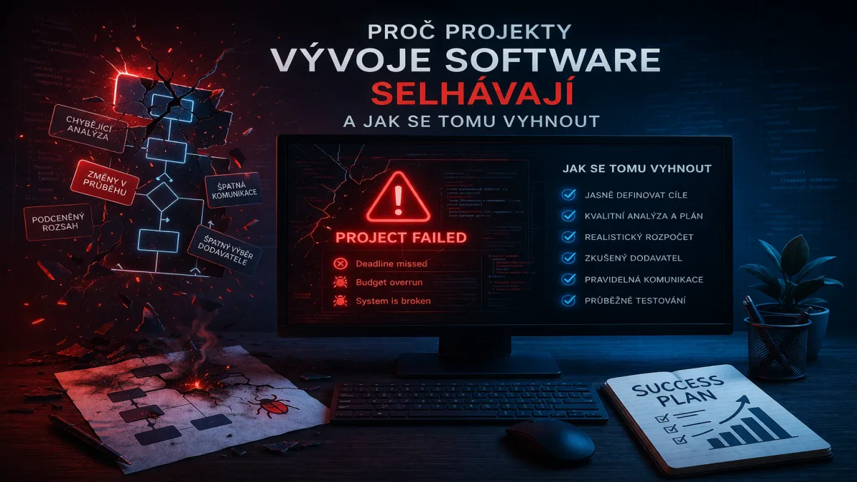 Proč projekty vývoje software selhávají a jak se tomu vyhnout